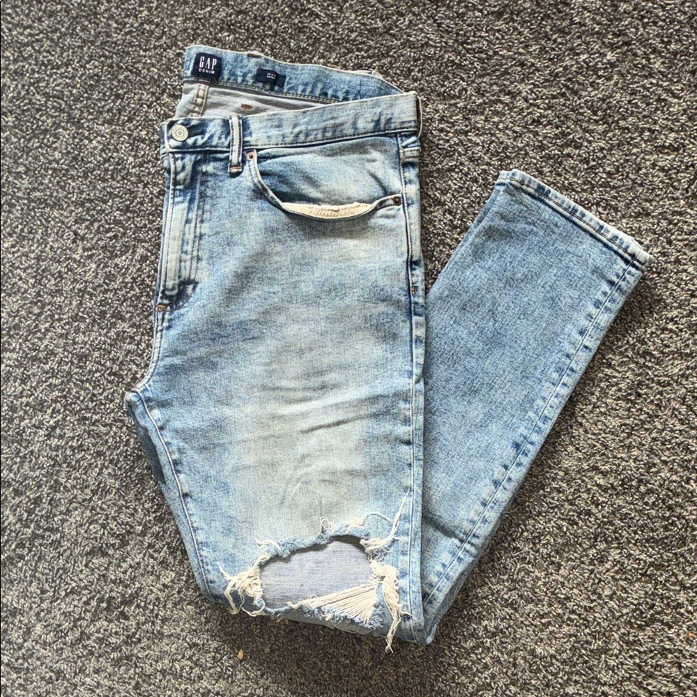 GAP Light Blue Ripped Jeans